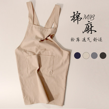 咖啡店棉围裙定制logo印字餐饮专用女家用厨房2026新款工作服男士
