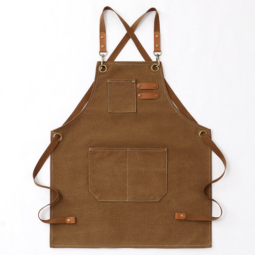 交叉式围裙纯棉餐饮专用