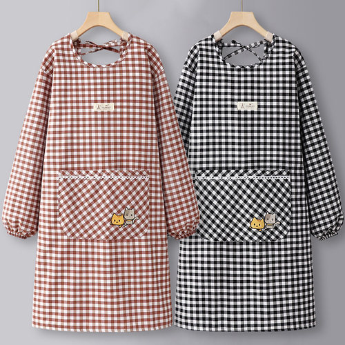 纯棉长袖罩衣时尚围裙