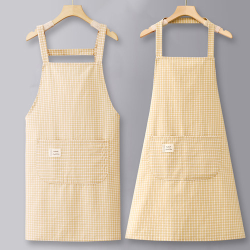 纯棉围裙家用厨房工作服女