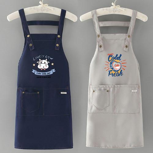 新款夏季透气可爱风餐饮专用围裙
