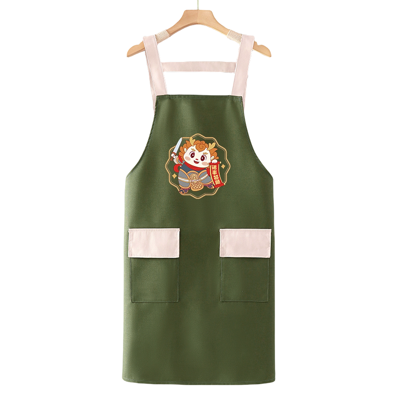 帆布围裙定制logo印字工作服
