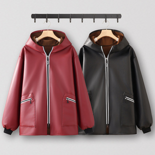 PU皮罩衣女新款加绒加厚短款围裙厨房家用大人防水防油定制工作服