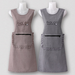 坎肩式摆摊围裙厨房家用纯棉做饭2026新款四季餐饮上班专用工作服