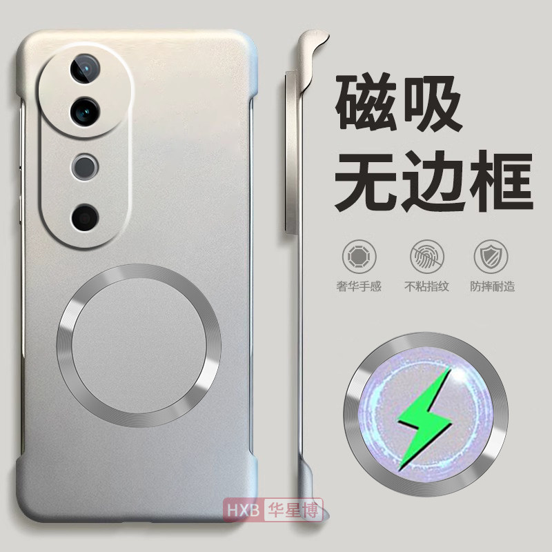 适用vivos19手机壳s19pro新款磁吸无边框金属漆半包散热不卡膜专用曲面屏女高级感小众男士新品高端硬壳vivo