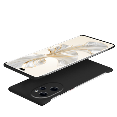 适用荣耀100pro手机壳华为荣耀100无边框2023新款曲屏专用网红女简约半包男士高级感防摔透明男款硬壳honor版