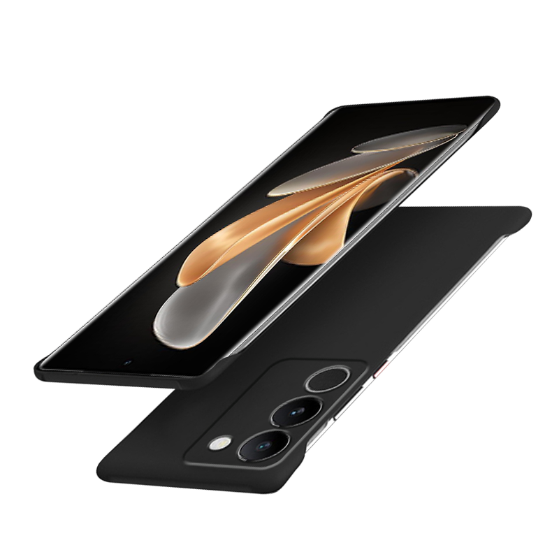 适用vivos17手机壳s17pro新款无边框半包新品散热网红女vivi超薄高级感小众简约曲屏防摔vovo男款透明硬壳17e