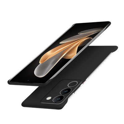 适用vivos17手机壳s17pro新款无边框半包新品散热网红女vivi超薄高级感小众简约曲屏防摔vovo男款透明硬壳17e