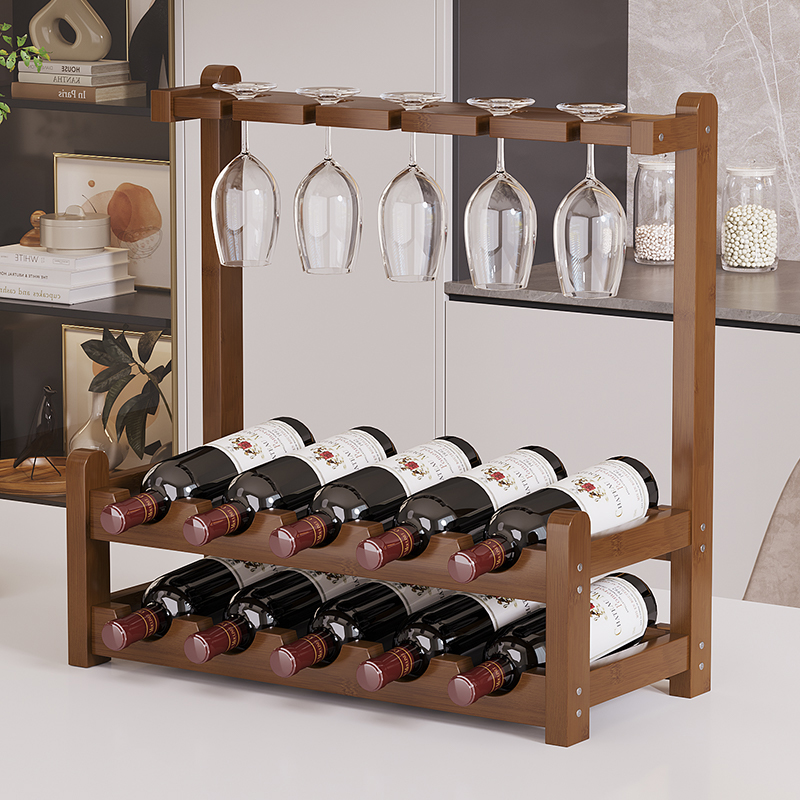 竹中生智加厚楠竹红酒架子
