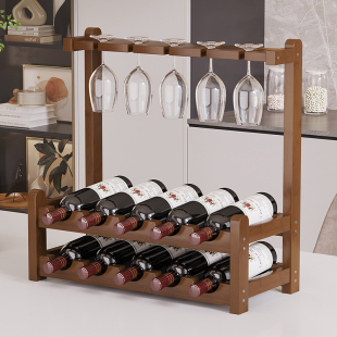 红酒架桌面小型高脚杯置物架挂式家用葡萄酒架摆件展示架多瓶放酒