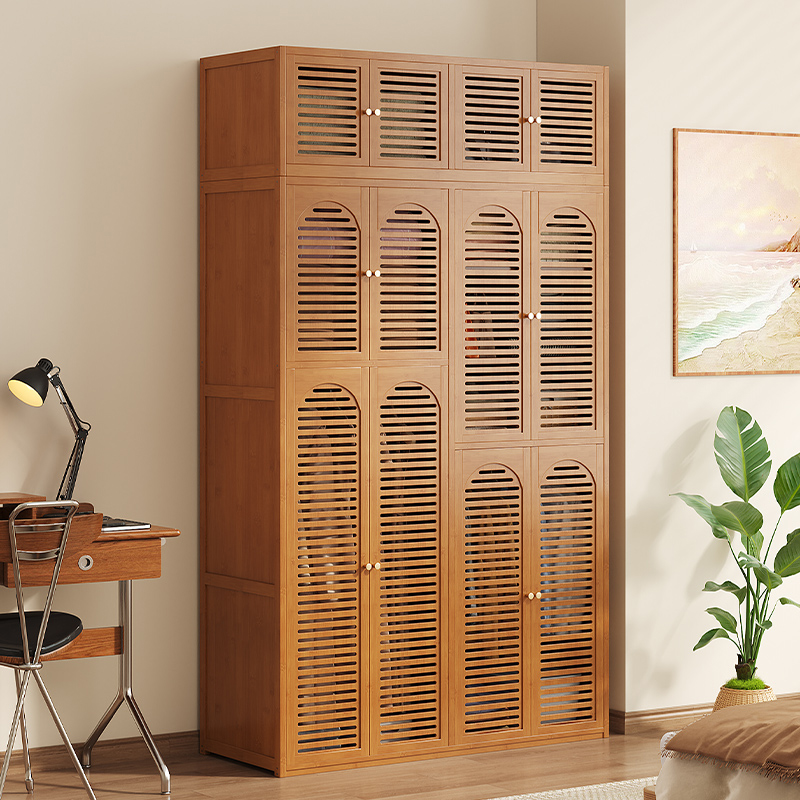 家用卧室衣柜靠墙一体收纳柜