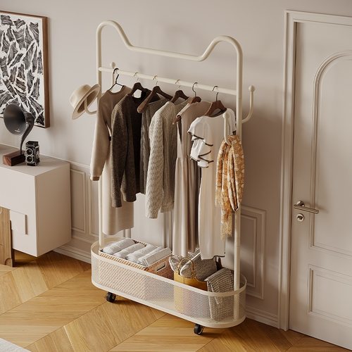 入户转角可移动落地挂衣帽架