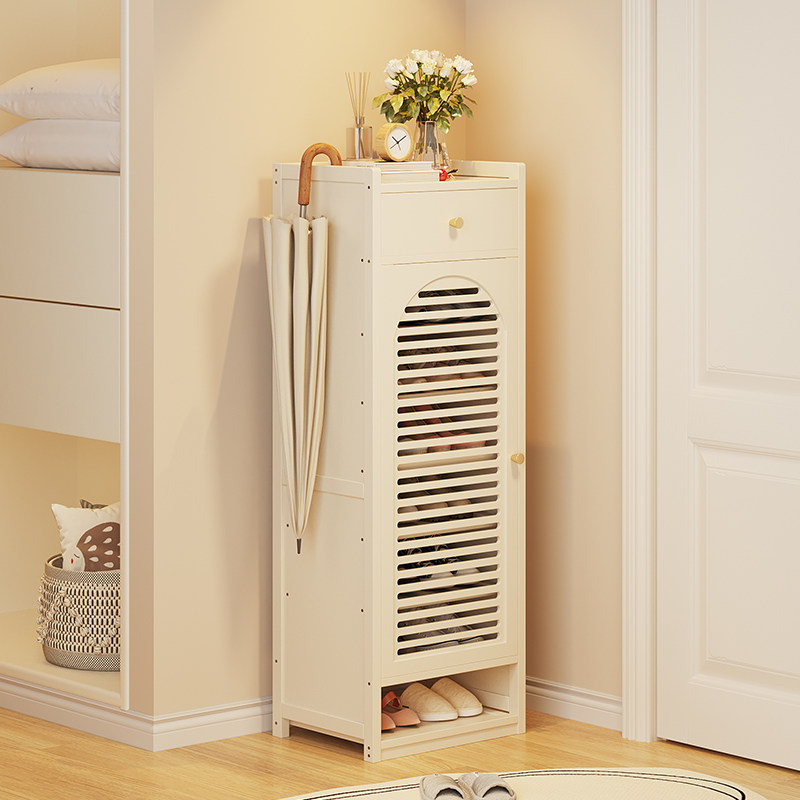 入户带门鞋柜子小型窄款楼道白色鞋架靠墙收纳一体室外过道电梯口,住宅家具,鞋柜,淘宝优惠券,粉丝福利购,淘宝优惠卷