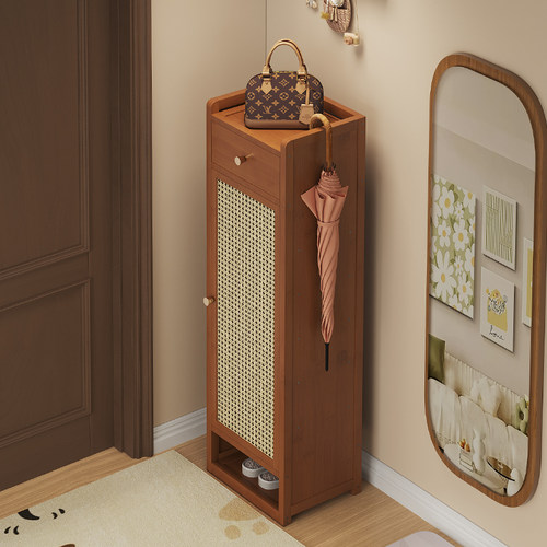 竹中生智中古风带门鞋架小型