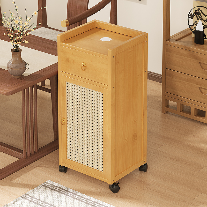 茶台可移动小推车带轮储物收纳柜