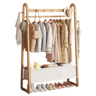 挂衣架落地式非实木卧室床边放隔夜衣服收纳神器衣帽架置物架宿舍