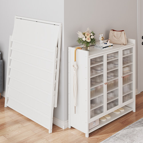 竹中生智新款鞋架带门免安装