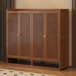 家用门口鞋柜入户门大容量超大鞋架带门玄关柜楼道外放鞋神器多层