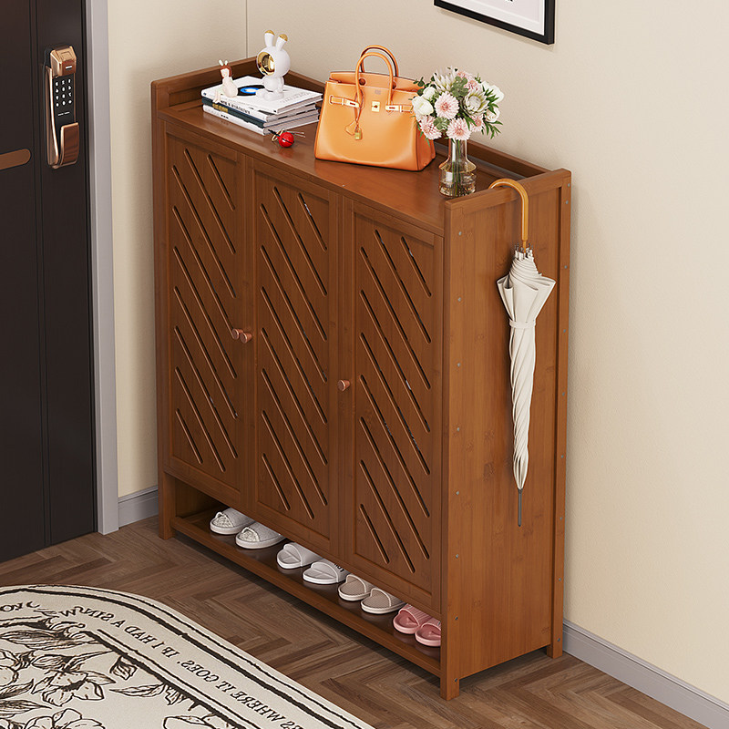 靠墙入户鞋架可折叠多层带门家用门口鞋柜结实耐用出租房用免安装,住宅家具,鞋架,淘宝优惠券,粉丝福利购,淘宝优惠卷