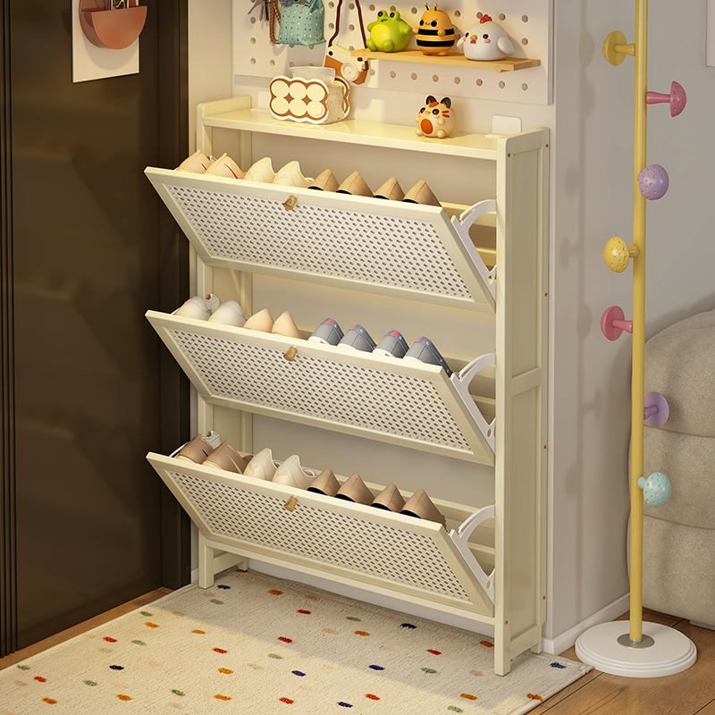 竹中生智奶油风鞋架工厂直销