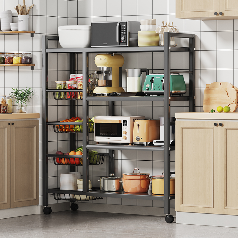 厨房多功能置物架沥水架多层2025新款调料架用品家用大全可移动架