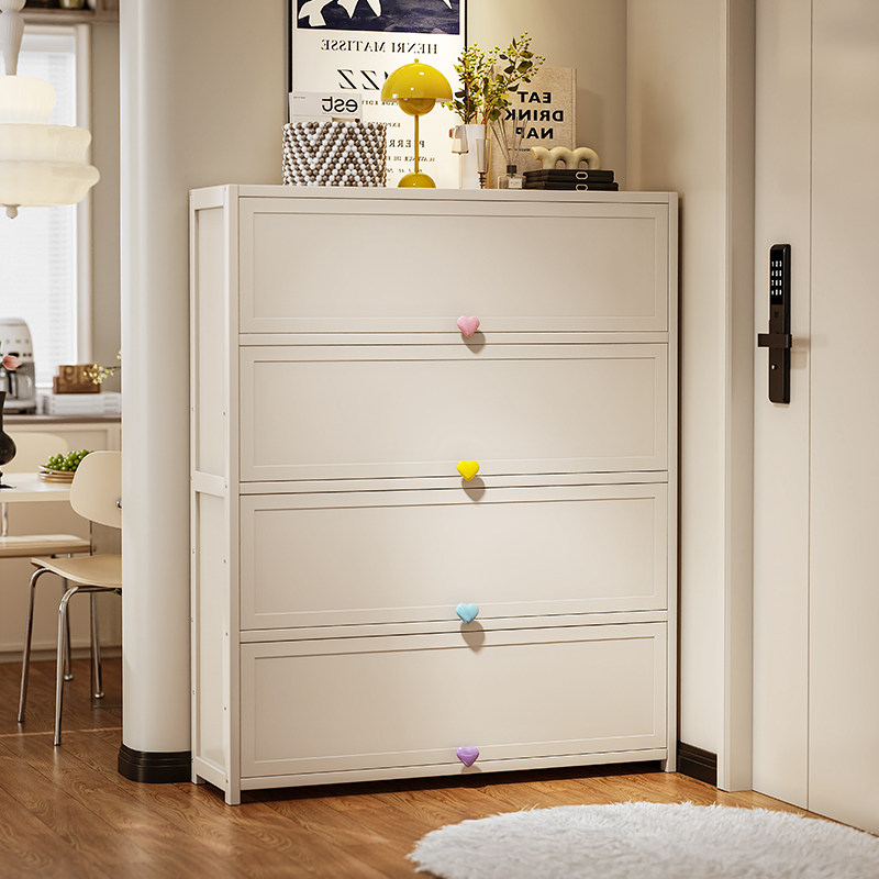 家用门口鞋柜大容量好看多层简易翻门鞋架出租房用入户玄关柜楠竹,住宅家具,鞋柜,淘宝优惠券,粉丝福利购,淘宝优惠卷