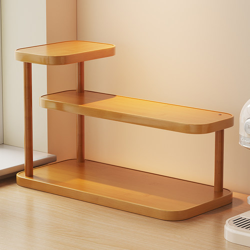 置物架桌面多层简易办公室工位收纳整理神器餐桌台面桌上小型杯架