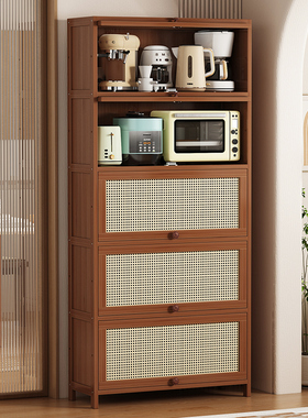 餐边柜子楠竹储物柜一体加宽置物柜立柜厨房客厅靠墙边柜斗柜阳台