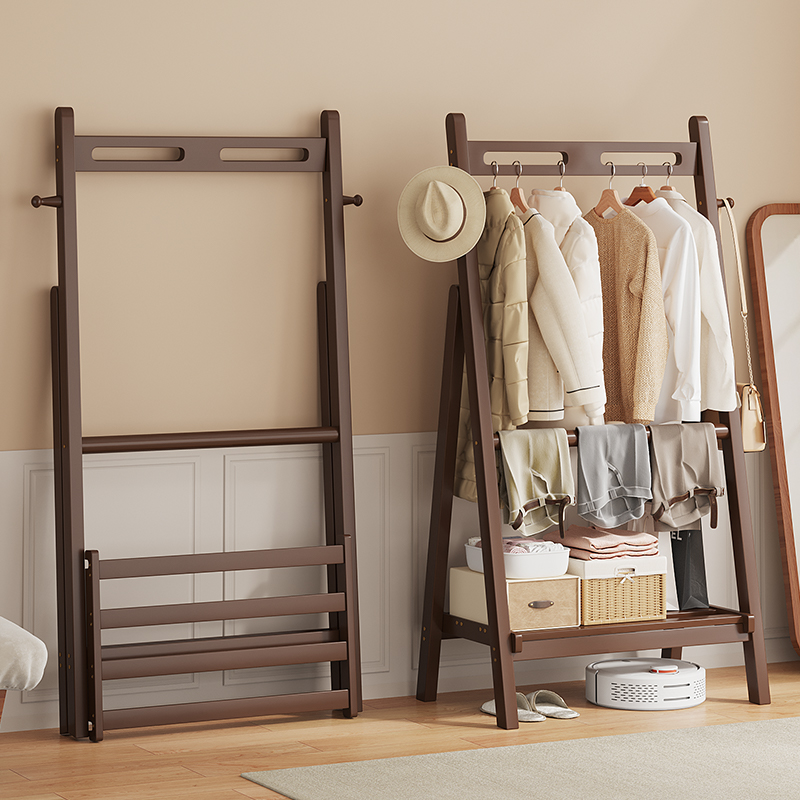 竹中生智可折叠落地衣帽架