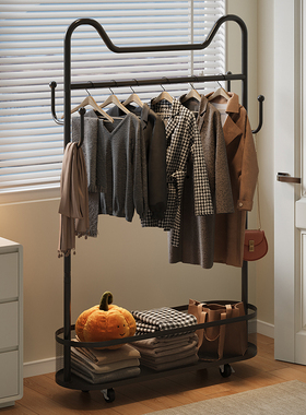 衣帽架落地卧室飘窗客厅挂衣架入户门玄关儿童房间立式衣服置物架