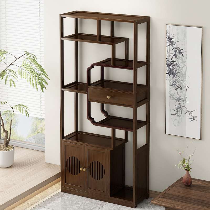 茶具架新中式博古架茶柜一体靠墙仿古墙角置物架收纳柜摆件放杯子,住宅家具,多宝格/博古架,淘宝优惠券,粉丝福利购,淘宝优惠卷