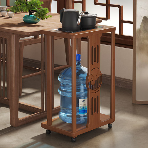 家用客厅茶桌旁小型移动茶车现代简约阳台喝茶泡茶台新款2025楠竹