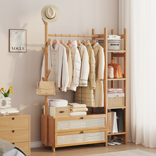 衣帽架落地卧室一体靠墙挂衣架室内不占空间中古结实耐用收纳入户