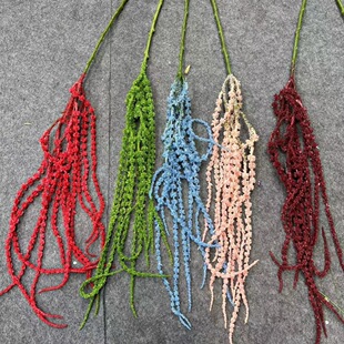 新款白色仿真吊米 柔丽丝 绿色垂吊情人泪龙须草婚礼软装假花