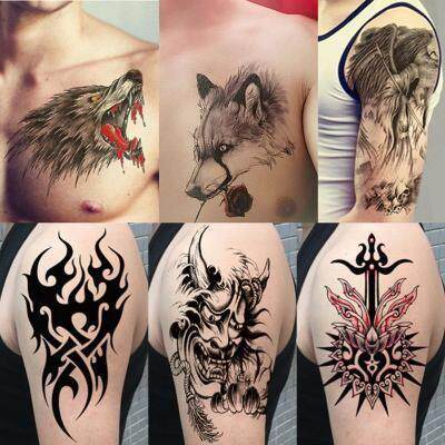 肩龙刺青逼真持久花臂纹身霸气图腾贴过肩防水胸口狼头山西阳泉 小麦优选