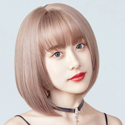 bobo啵啵齐刘海公主切假发女短发
