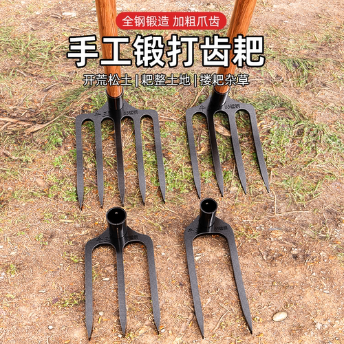 新款特厚五齿耙子松土开荒翻地耙