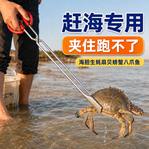 赶海夹子夹黄鳝龙虾螃蟹钳子