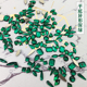 DANA2件 包邮 30颗美甲饰品网红奢华平底异形深绿水钻孔绿色指甲钻