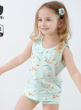 小猪大卫婴儿背心夏男女宝宝薄款无袖上衣A类打底汗衫工字小背心