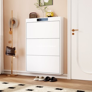 智能超薄鞋 柜 柜杀菌消毒家用门口玄关柜防盗电子密码 锁极窄带锁鞋