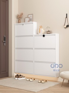 带锁室外防盗钢制超薄翻斗15cm户外门外鞋 柜进门口电梯楼道窄楼梯