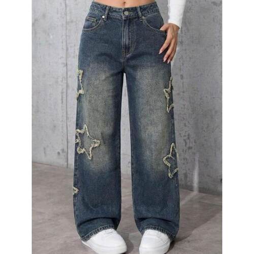D 19947 Women High-Waisted Jeans Casual休闲牛仔裤
