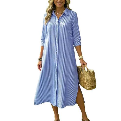H 10537 Women Casual Dress Boho Work Loose波西米亚连衣裙