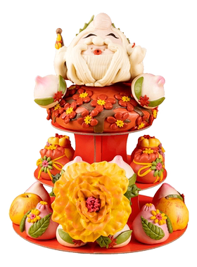 寿桃馒头生日老人寿包子