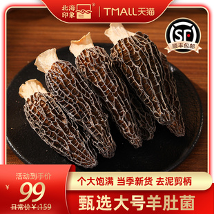 北海印象大号羊肚菌干货菌菇食用菌菇煲汤料包去泥剪柄煲汤食材YS