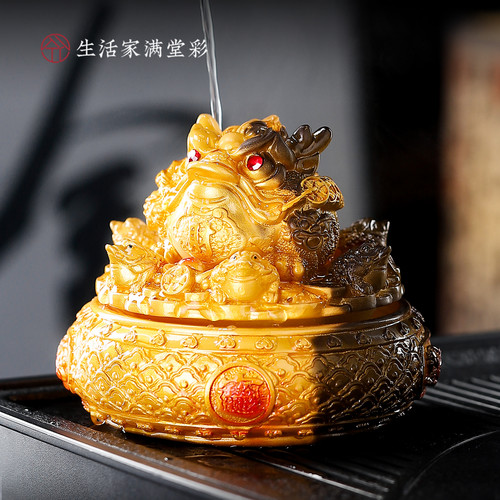 遇水变色大号时来运转金蟾茶宠