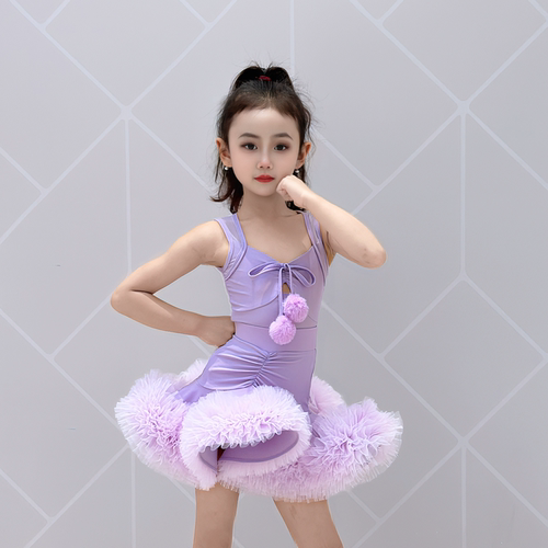 2025春夏新款拉丁舞服女童练功服儿童演出服少儿网红拉丁舞训练服
