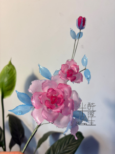热缩玫瑰花发簪套装汉服发饰热缩片发簪头饰发簪全新