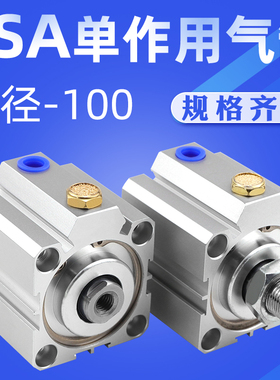 单作用气缸SSA100-5 10 15 20 25 30 40 50 80气缸SSA100